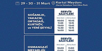 Kartal Belediyesi'nden Ramazan Bayramı'nda Mezarlıklara Ücretsiz Ulaşım Hizmeti