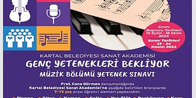 Kartal Belediyesi Sanat Akademisi Genç Yetenekleri Bekliyor