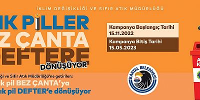 Kartal’da Atık Piller Bez Çanta Ve Deftere Dönüşüyor