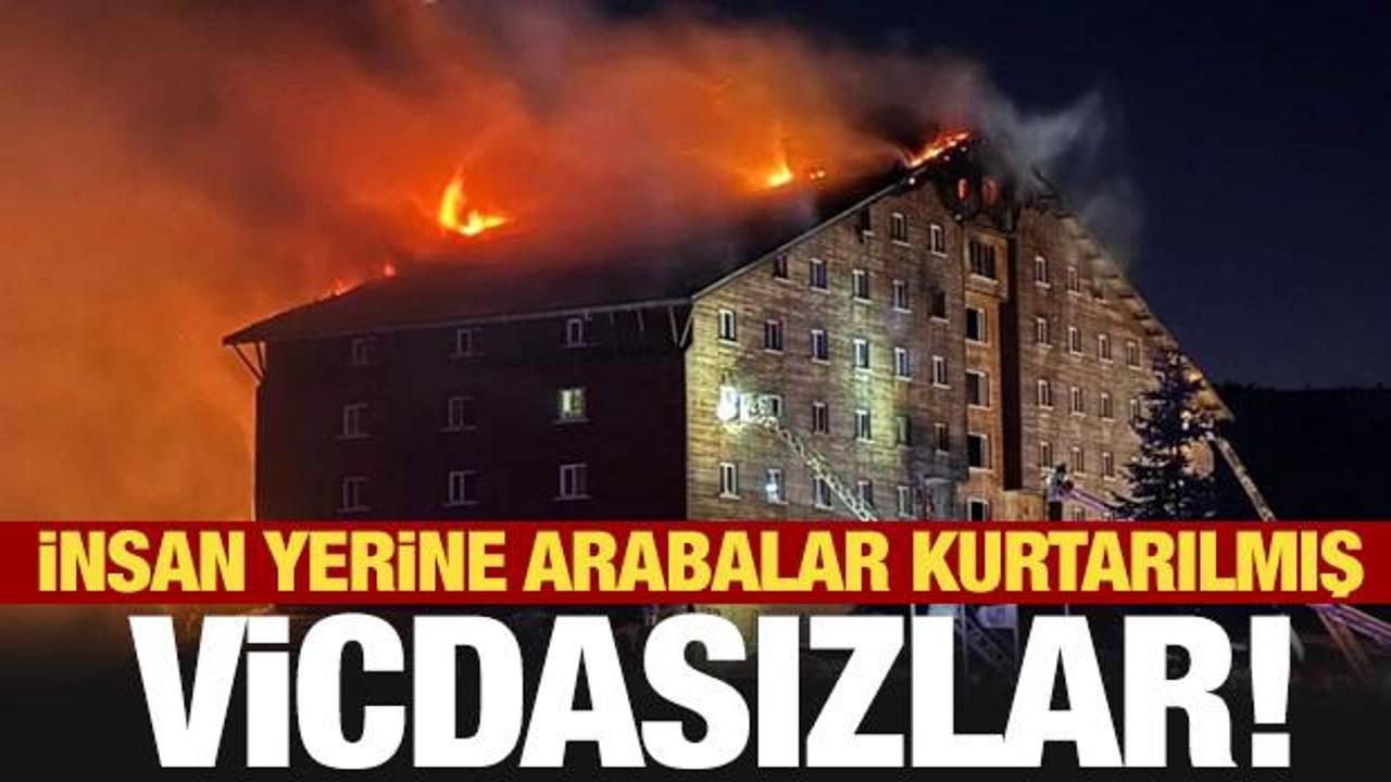 Kartalkaya'daki yangınında korkunç gerçek! insanlar yerine arabaları kurtarmışlar