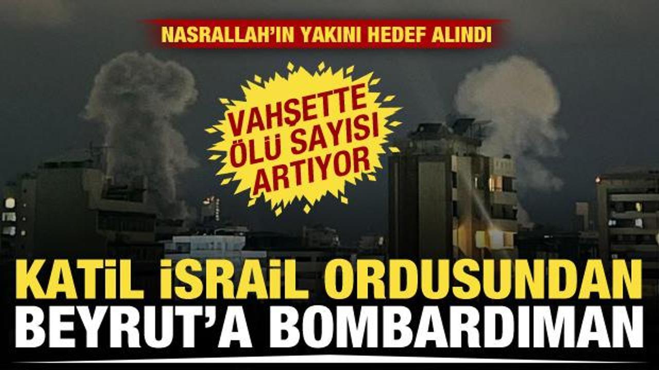 Katil İsrail Beyrut'un merkezini bombaladı
