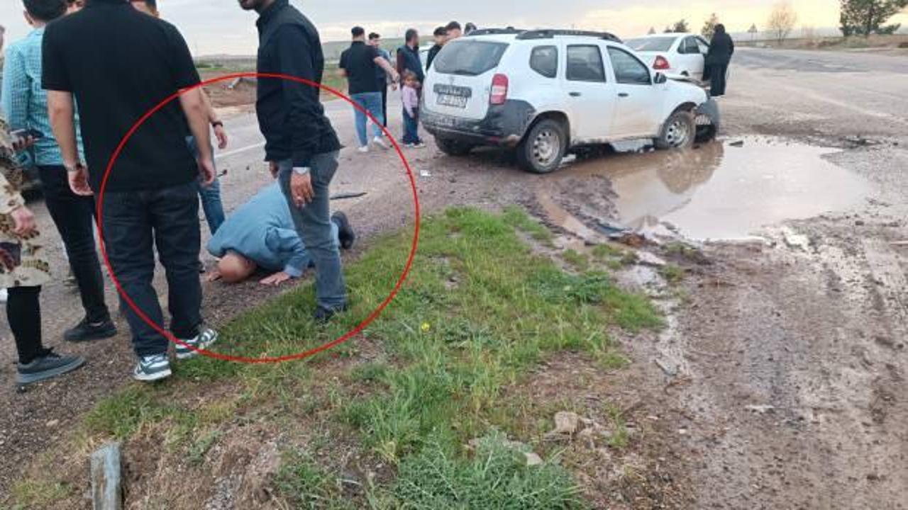 Kazada yara almadan kurtulan adam şükür namazı kıldı