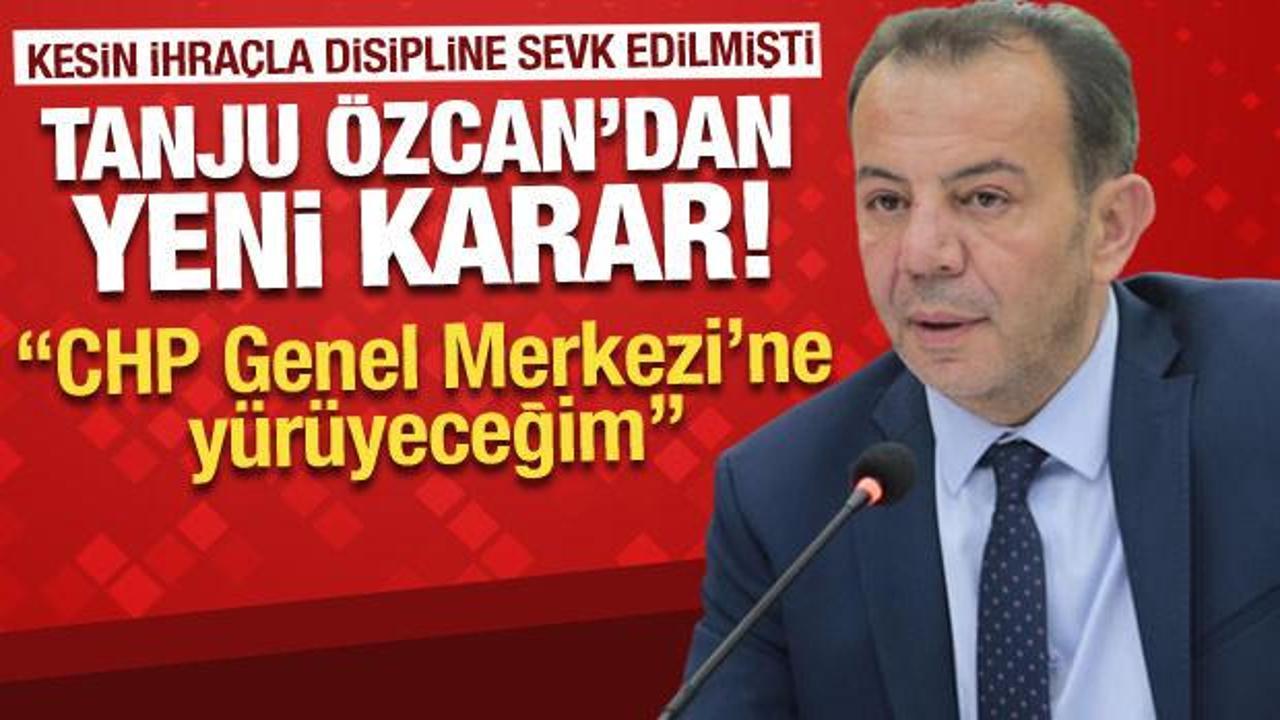 Kesin ihraçla disipline sevk edilen Tanju Özcan, Bolu’dan Ankara’ya yürüyecek
