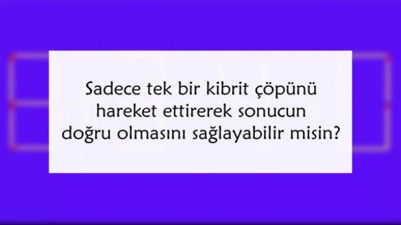 Kibrit çöpü bulmacası #9: Kibrit çöpü yer değiştirme oyunuyla zihinsel becerilerinizi geliştirin