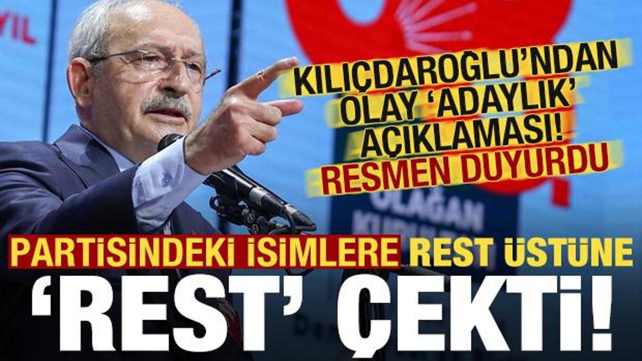 Kılıçdaroğlu'dan olay 'adaylık' açıklaması! Partiye rest üstüne rest çekti, işte kararı...