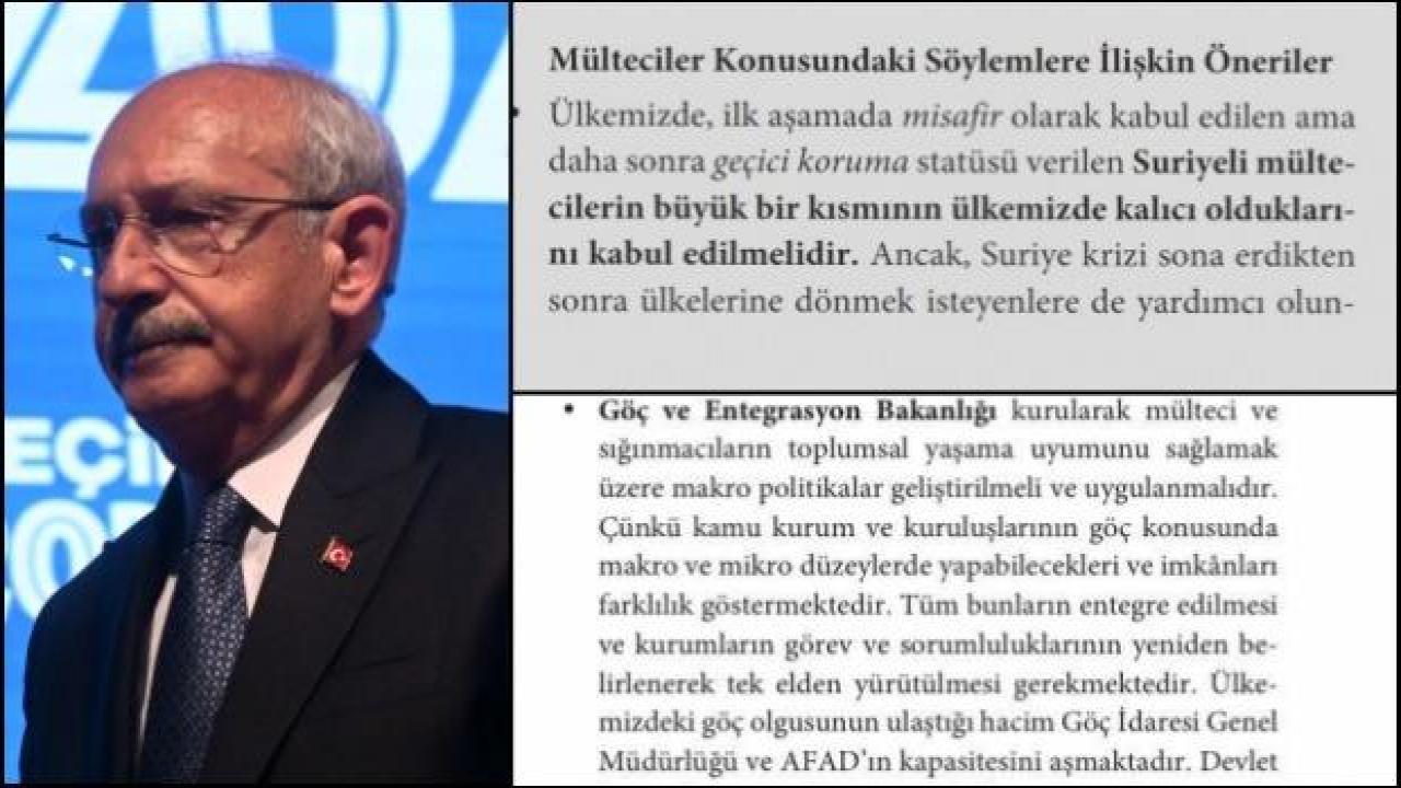 Kılıçdaroğlu'nun 'mültecileri göndereceğim' vaadini çürüten CHP raporu!