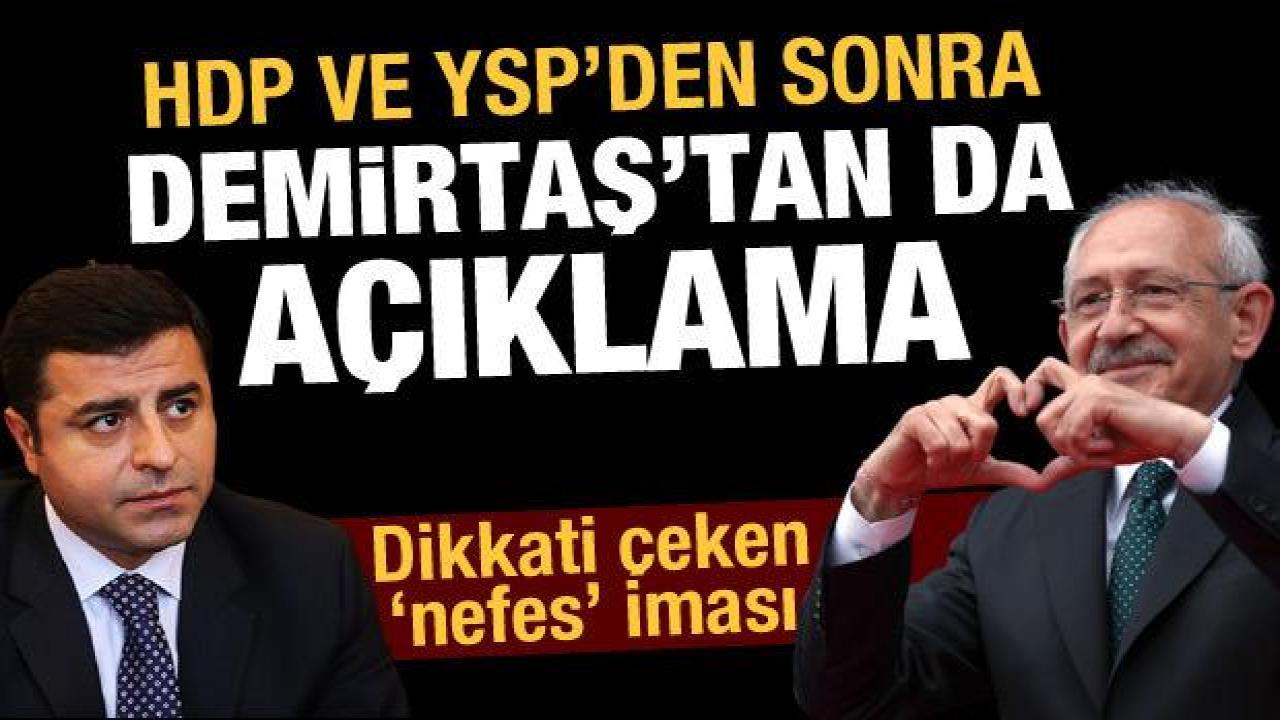 Kılıçdaroğlu'nun özgürlük sözü verdiği Demirtaş'tan yeni destek