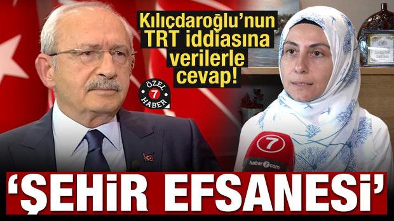 Kılıçdaroğlu'nun TRT iddiasına verilerle cevap! 'Şehir efsanesi'