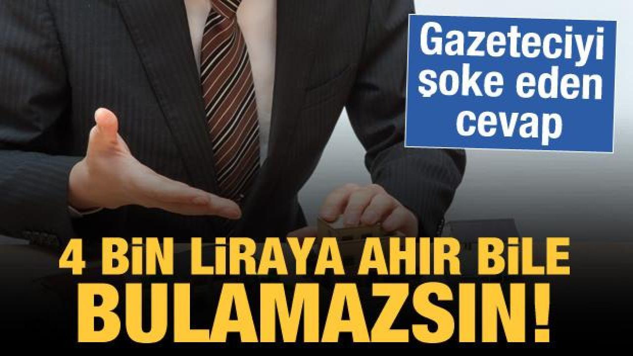 Kiralık daire arayan gazeteciyi şoke eden cevap: 4 bin liraya ahır bile bulamazsın!