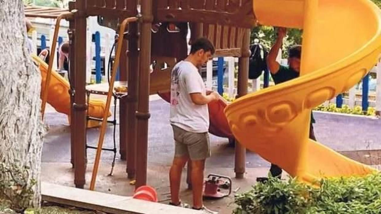 Kırık kaydırak faciası: Küçük çocuk yoğun bakımda