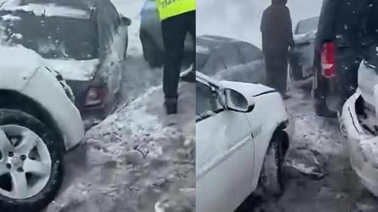 Kırşehir'de 9 araçlık zincirleme kaza! Çok sayıda yaralı var