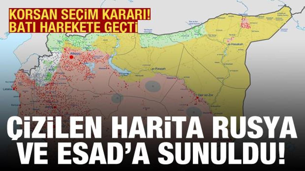 Korsan seçim hazırlığı: PKK devleti için çizilen harita Rusya ve Esad'a sunuldu