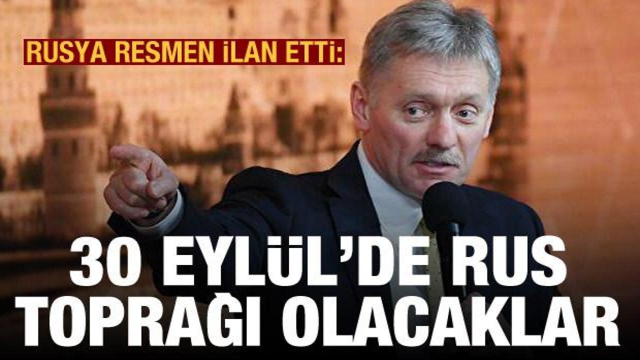 Kremlin: 4 bölge 30 Eylül'de Rusya'ya ilhak edilecek