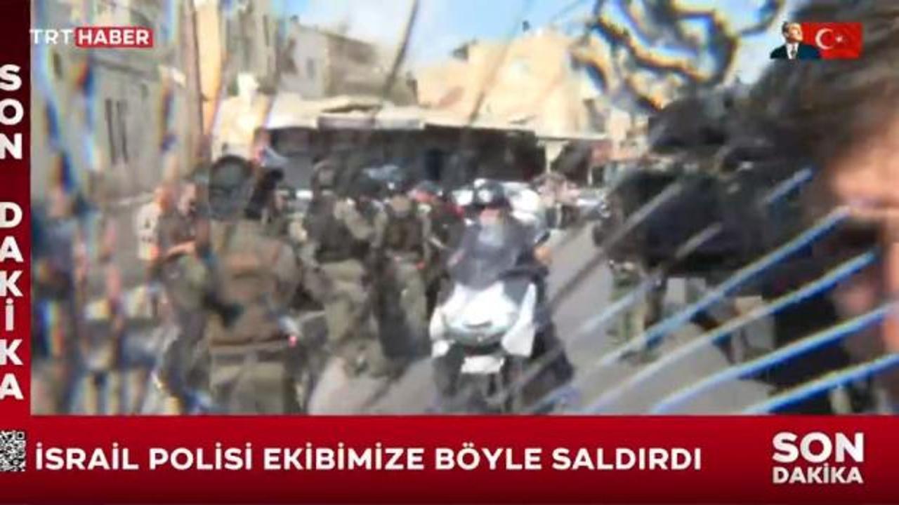 Kudüs'te TRT haber ekibine saldırı