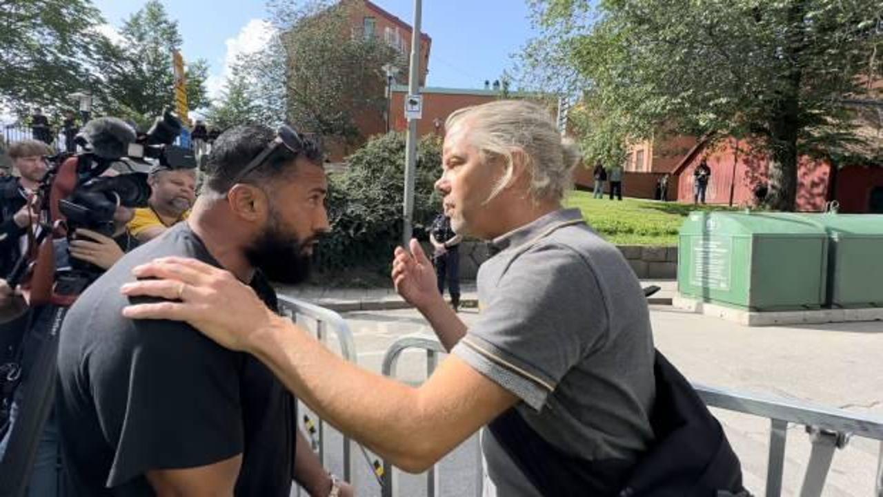 Kur'an-ı Kerim yakan Salwan Momika'ya karşı çıkan kişiyi İsveç polisi susturmaya çalıştı