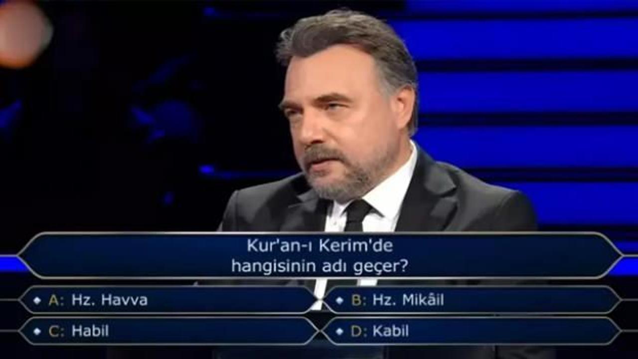 Kur'an-ı Kerim'de hangisinin adı geçer? Kim Milyoner Olmak İster final sorusu doğru şık ne