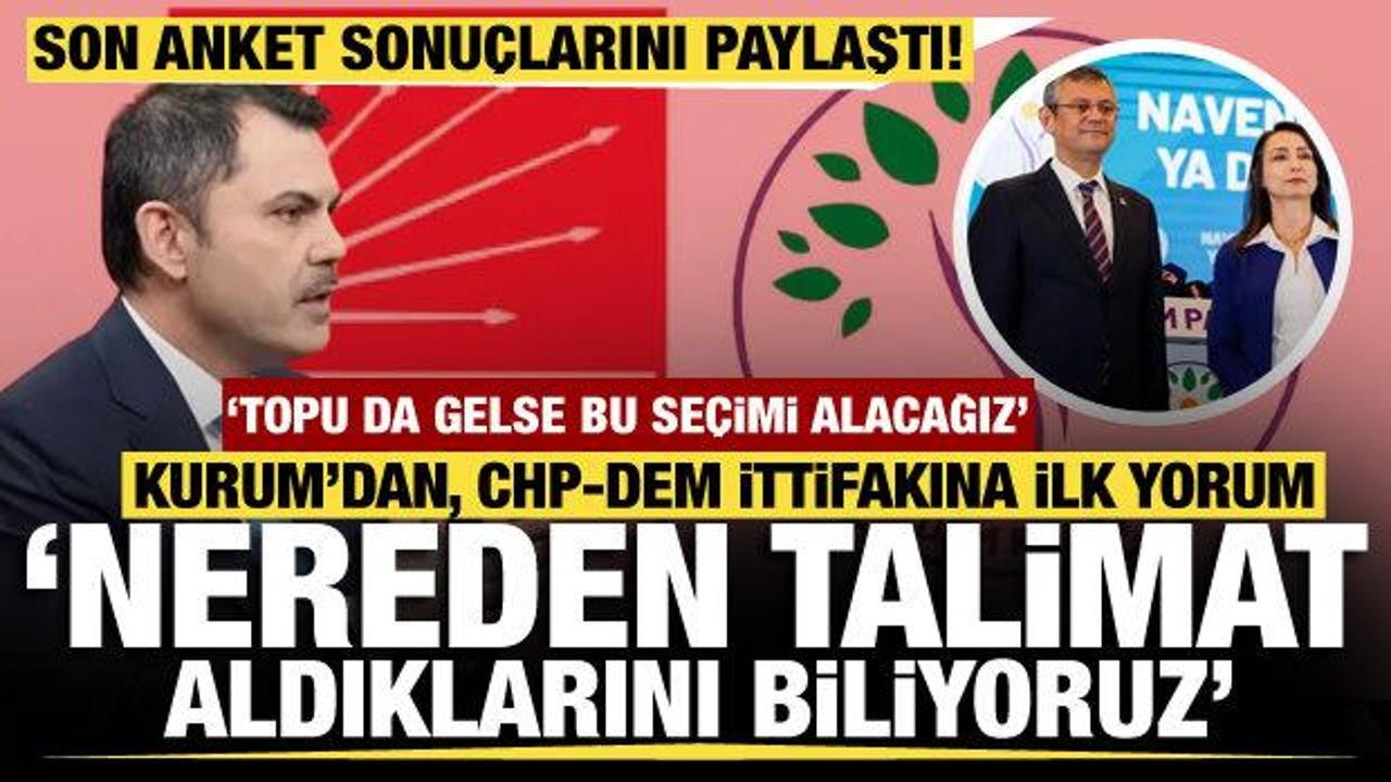 Kurum'dan, CHP-DEM ittifakına ilk yorum! 