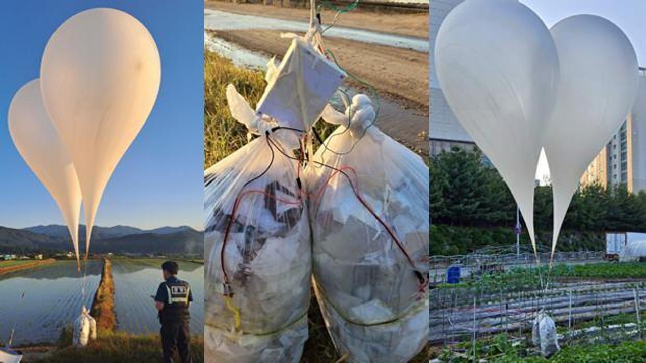 Kuzey Kore'den kısasa kısas: Çöp dolu balonlar gönderdiler
