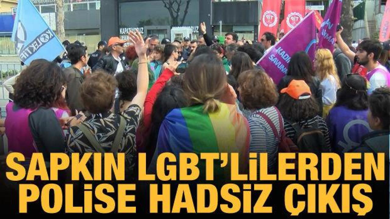LGBT sapkınlarından polise hadsiz çıkış!