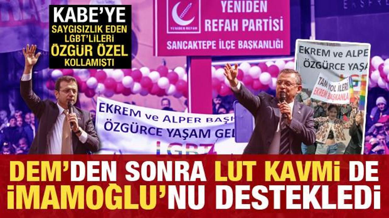 LGBT'liler Ekrem İmamoğlu'nun arkasında! Mitingde ilginç görüntüler...