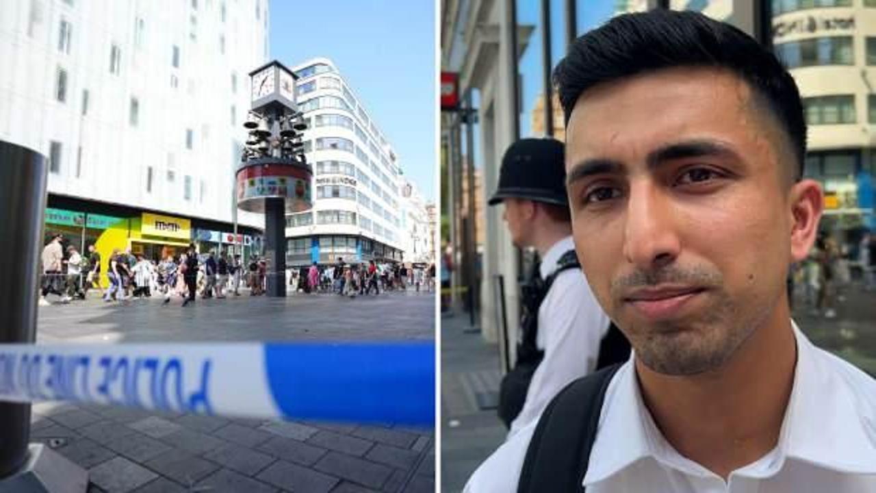 Londra'daki bıçaklı saldırganı Abdullah isimli çalışan engelledi!