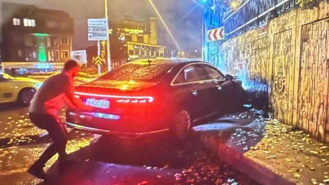 Lüks araç kazaya karıştı, sürücü alkollü çıktı! CHP'li Milletvekili adına kiralanmış!