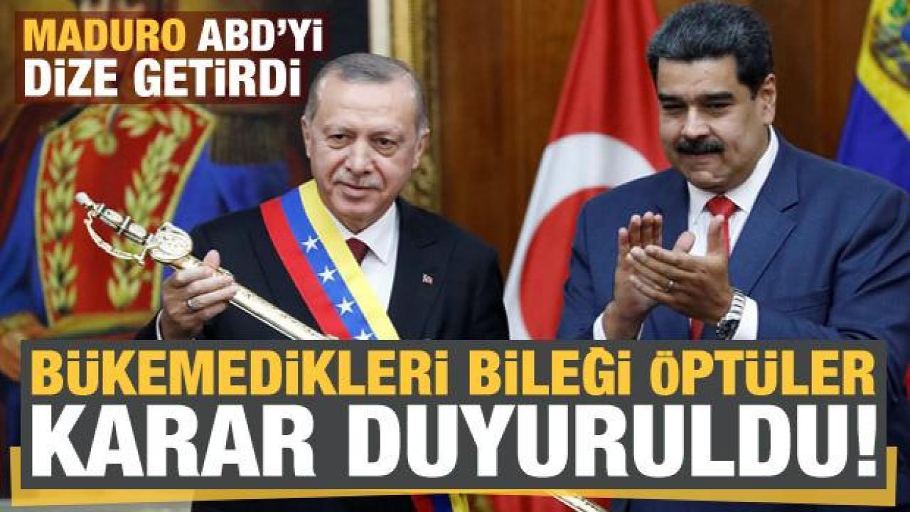 Maduro, ABD'yi dize getirdi: Bükemedikleri bileği öptüler, resmen duyuruldu!