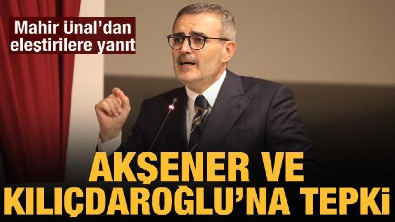 Mahir Ünal'dan eleştirilere yanıt