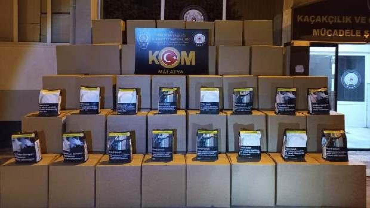 Malatya'da 1,1 ton kaçak tütün ile 60 bin makaron ele geçirildi