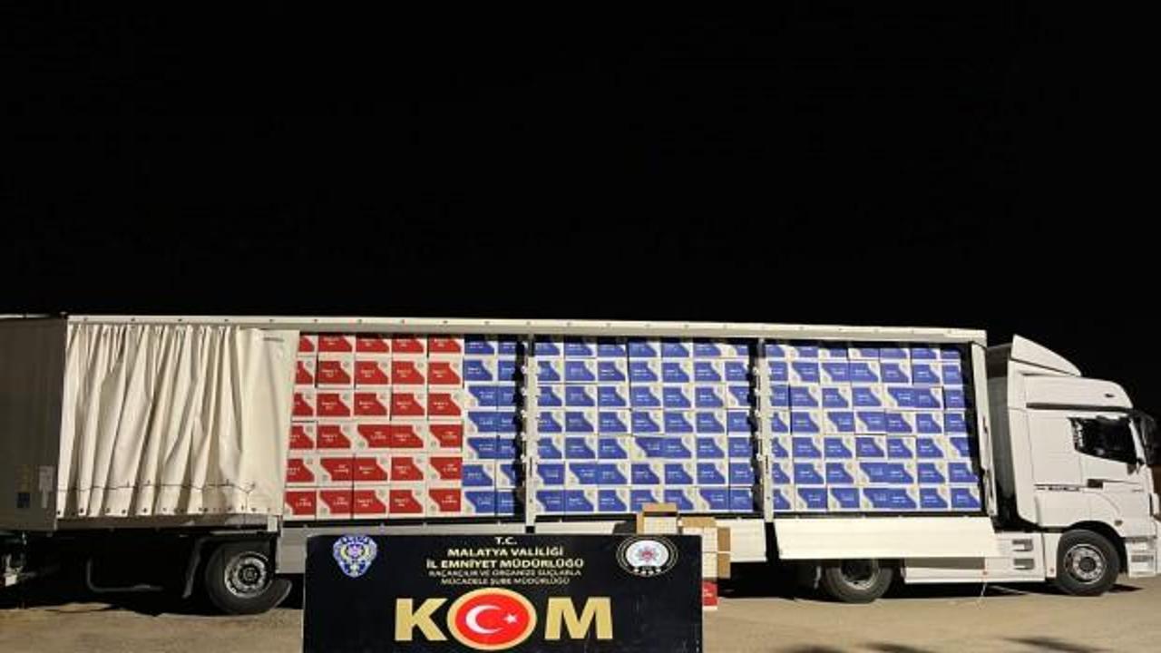 Malatya'da 5 milyon 410 bin makaron ele geçirildi