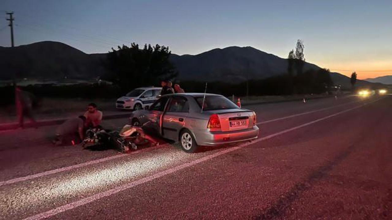 Malatya'da otomobille motosiklet çarpıştı: 1 yaralı