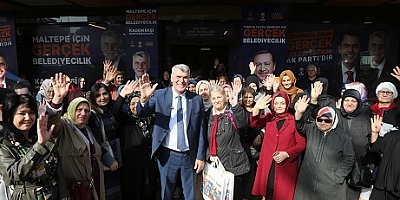 Maltepe Belediye Başkan Adayı Kadem Ekşi'ye kahvaltı programında sevgi seli