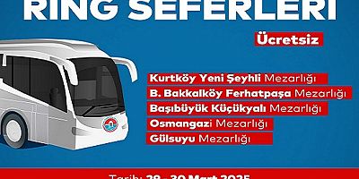 Maltepe'de Bayramda mezarlıklara ücretsiz ring seferleri