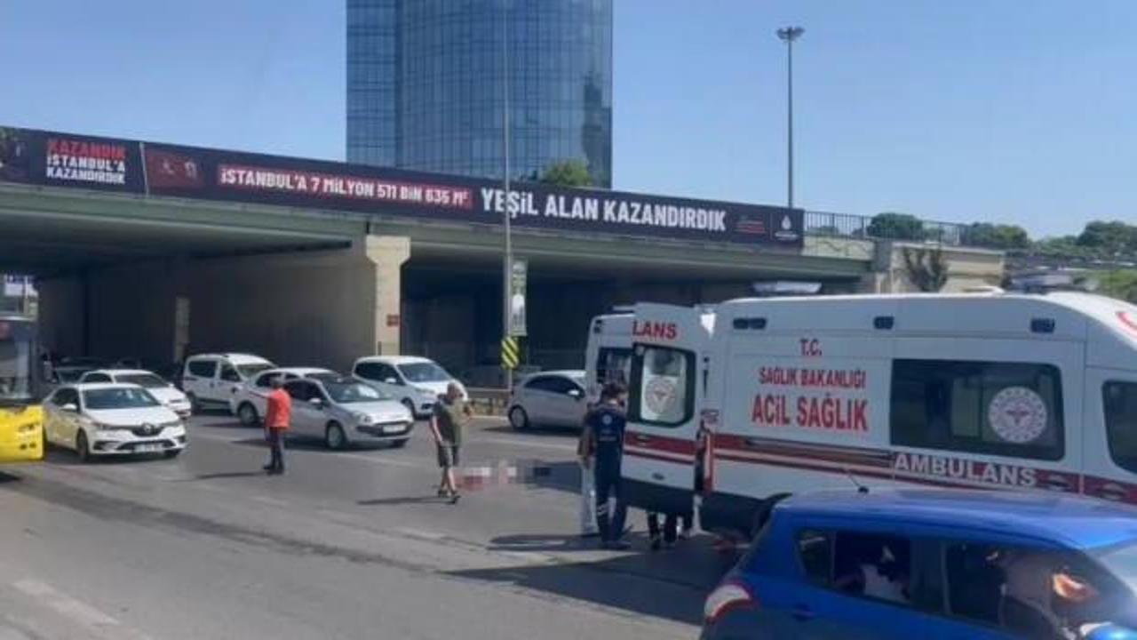 Maltepe E-5'te yolun karşısına geçmek isteyen yaşlı adam canından oldu