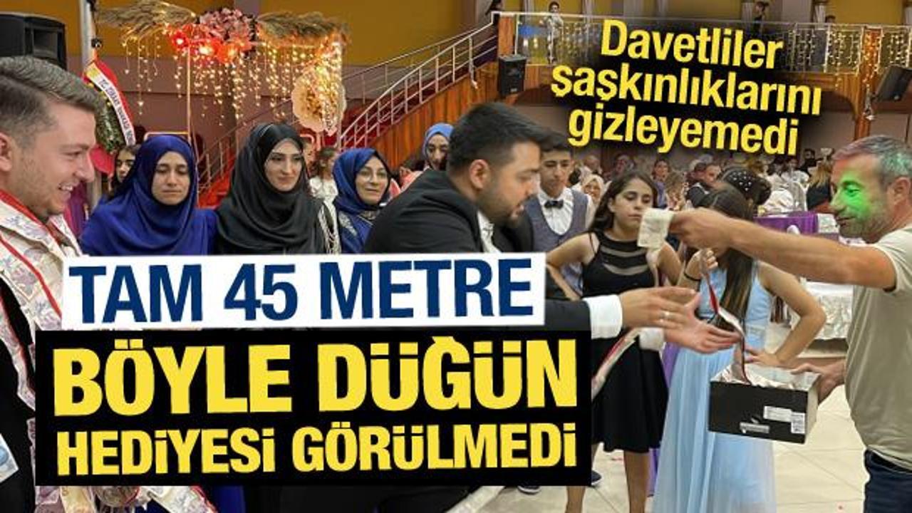 Manisa'da gelin ve damada 45 metre para takıldı