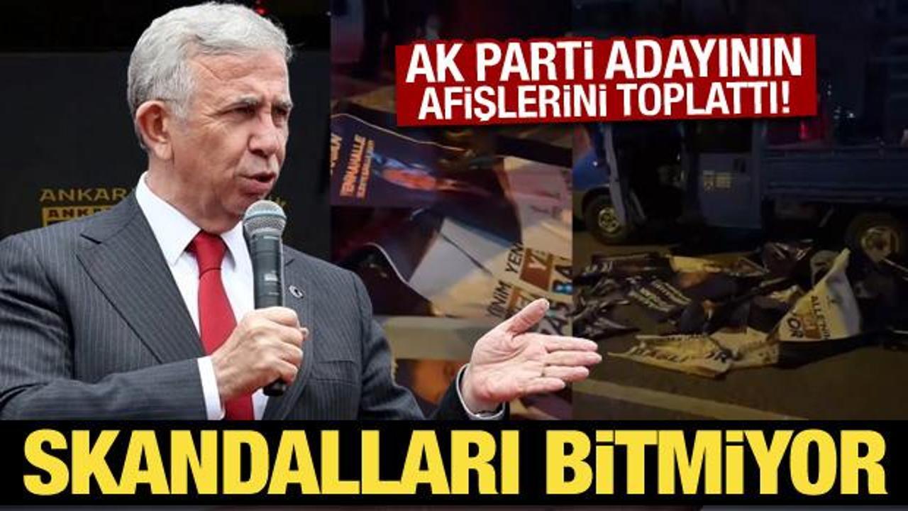 Mansur Yavaş'ın skandalları bitmiyor: Abdülkadir Aydoğan'ın afişlerini toplattı!