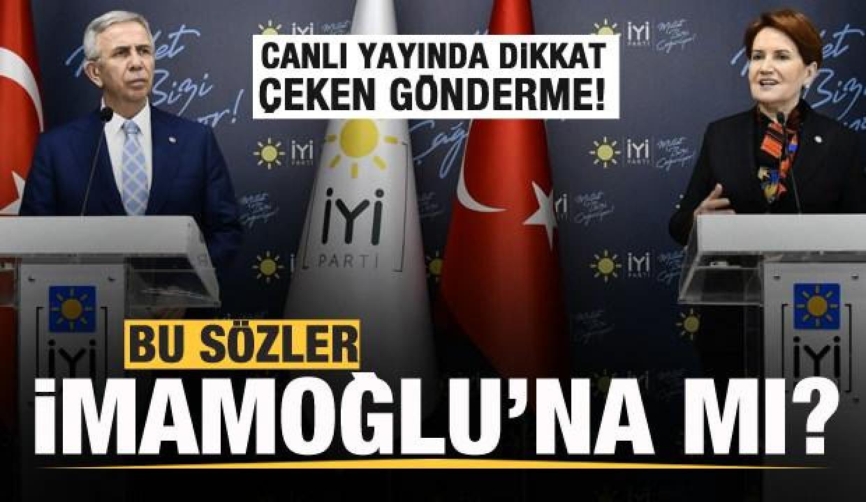 Mansur Yavaş'tan İmamoğlu'na gönderme! Canlı yayında dikkat çeken sözler