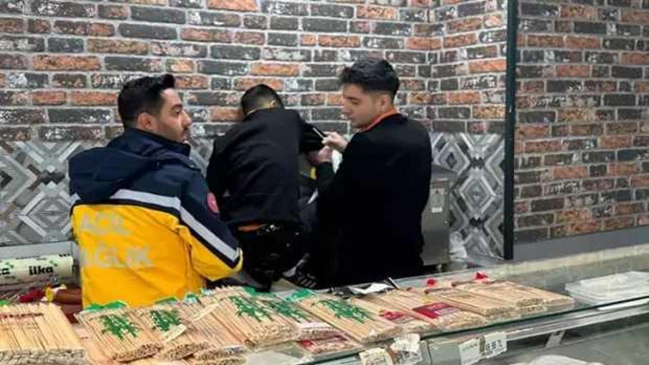 Market çalışanı, elini kıyma makinesine kaptırdı