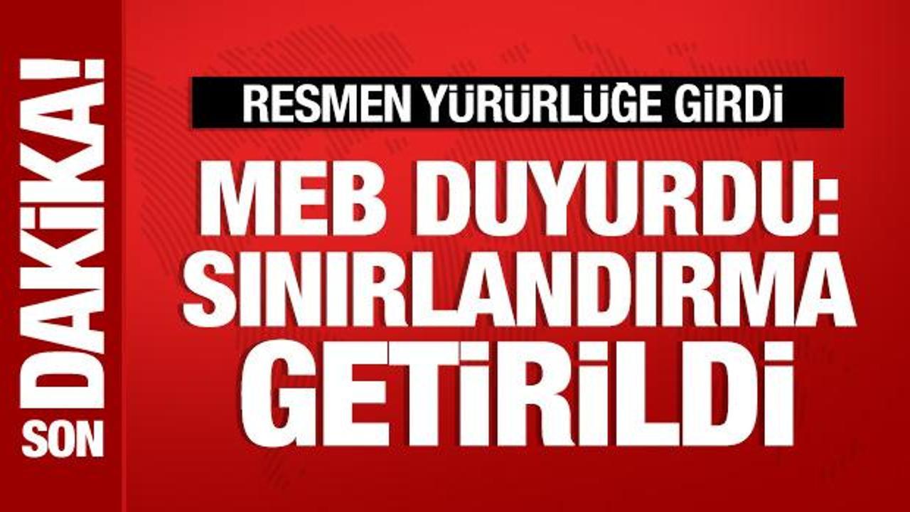 MEB'den özel eğitim kurumlarına sınırlandırma