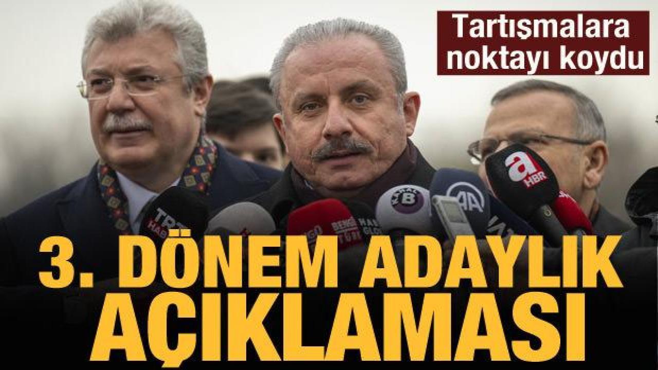 Meclis Başkanı Şentop'tan 3. dönem adaylık açıklaması