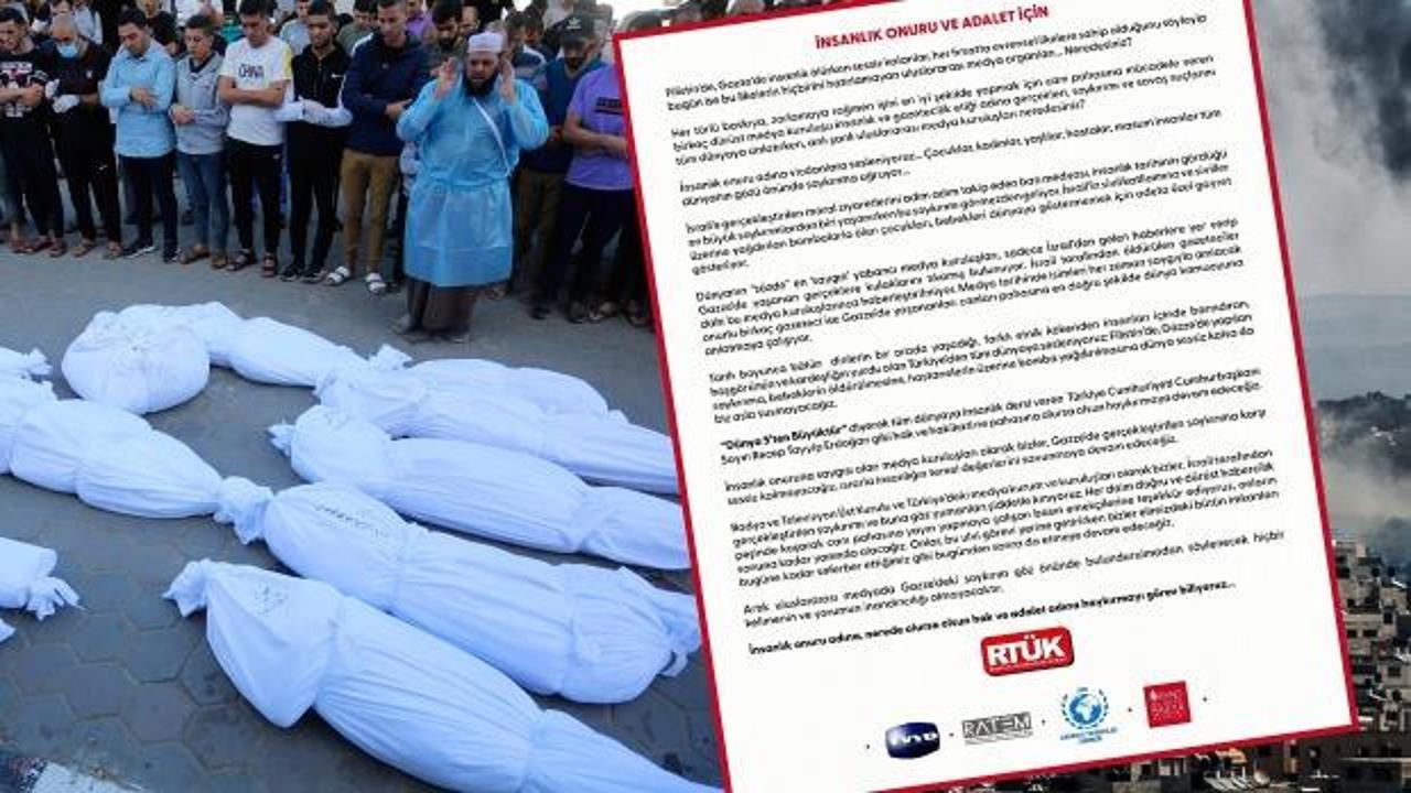 Medya alanındaki bazı STK'lar RTÜK öncülüğünde İsrail ve Batı Medyasını kınadı