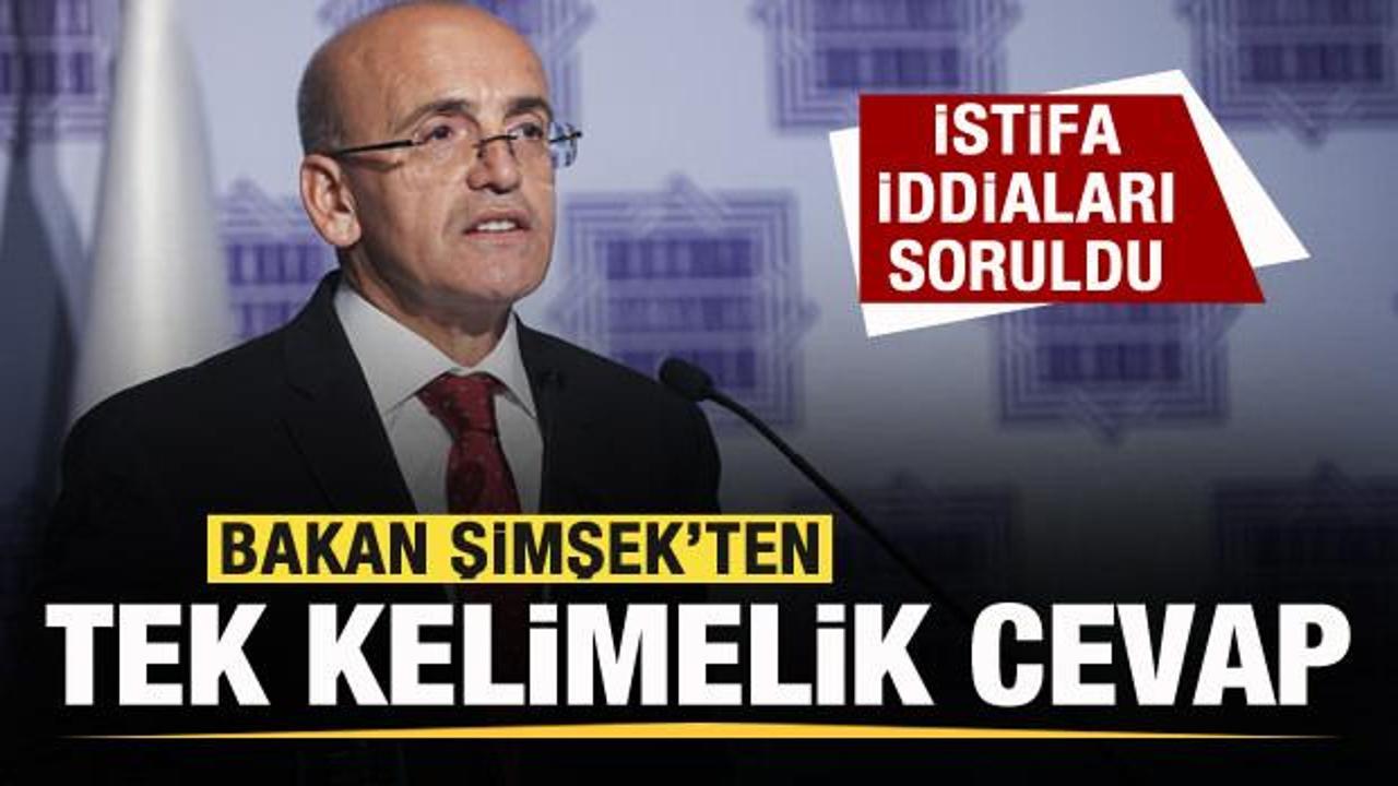 Mehmet Şimşek'ten 'istifa' tepkisi! Tek kelimelik yanıt