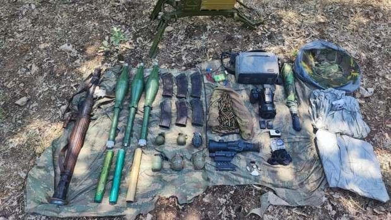 Mehmetçik, PKK'ya ait çok sayıda mühimmat ve silah ele geçirdi