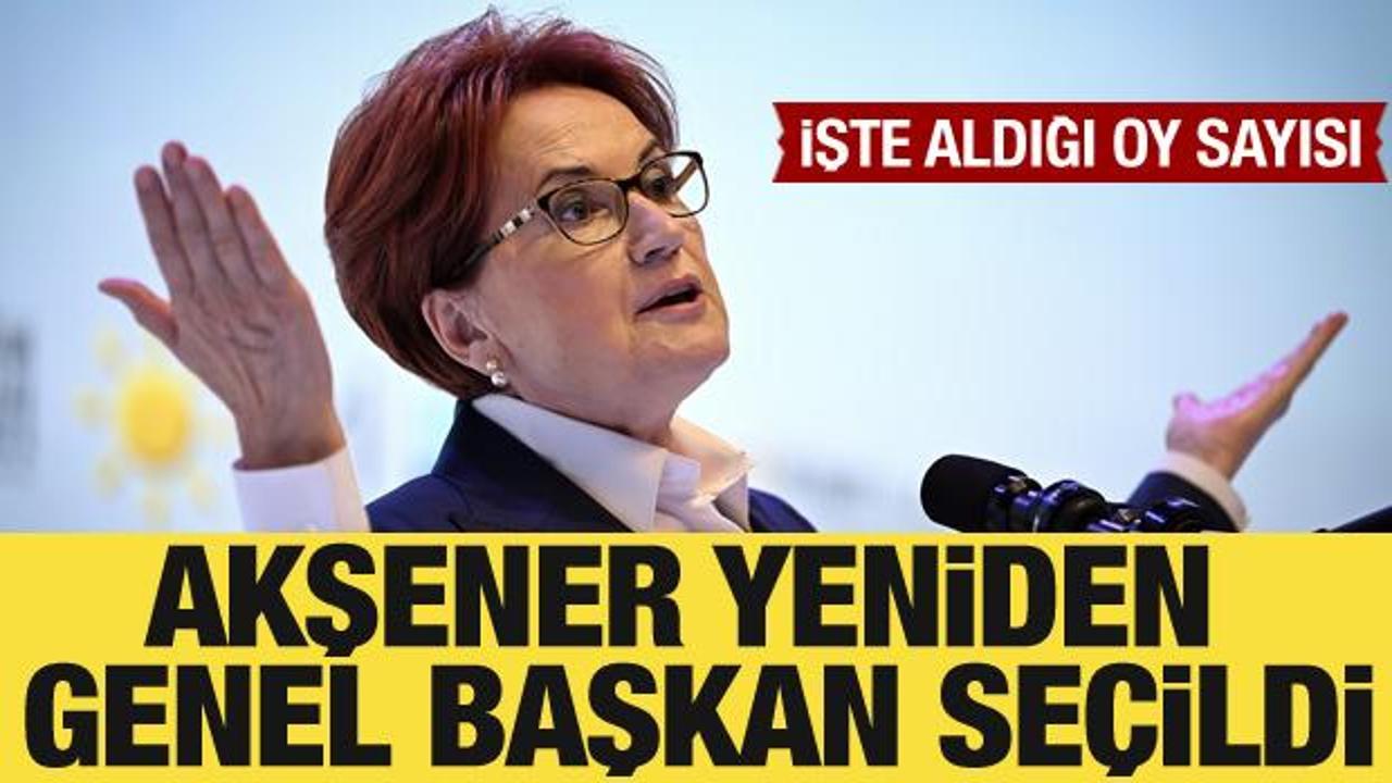 Meral Akşener, İYİ Parti'de yeniden Genel Başkan seçildi