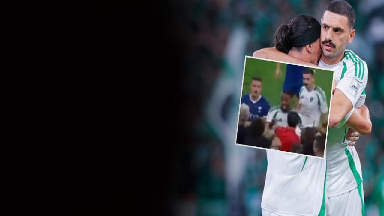 Merih Demiral çok sinirlendi, üzerlerine gitti! Jesus sakinleştirdi