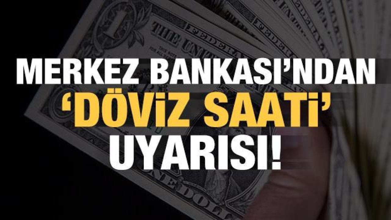 Merkez Bankası'ndan 'döviz saati' uyarısı