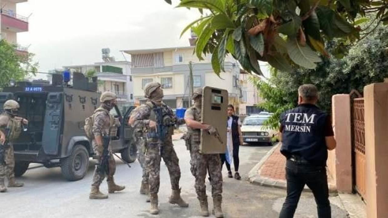 Mersin'de eş zamanlı operasyon!