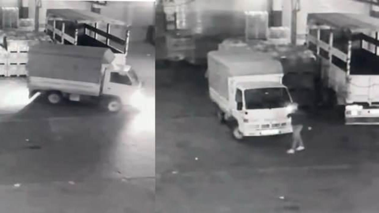 Mersin’de halden 700 kilo karpuzun çalındığı anlar
