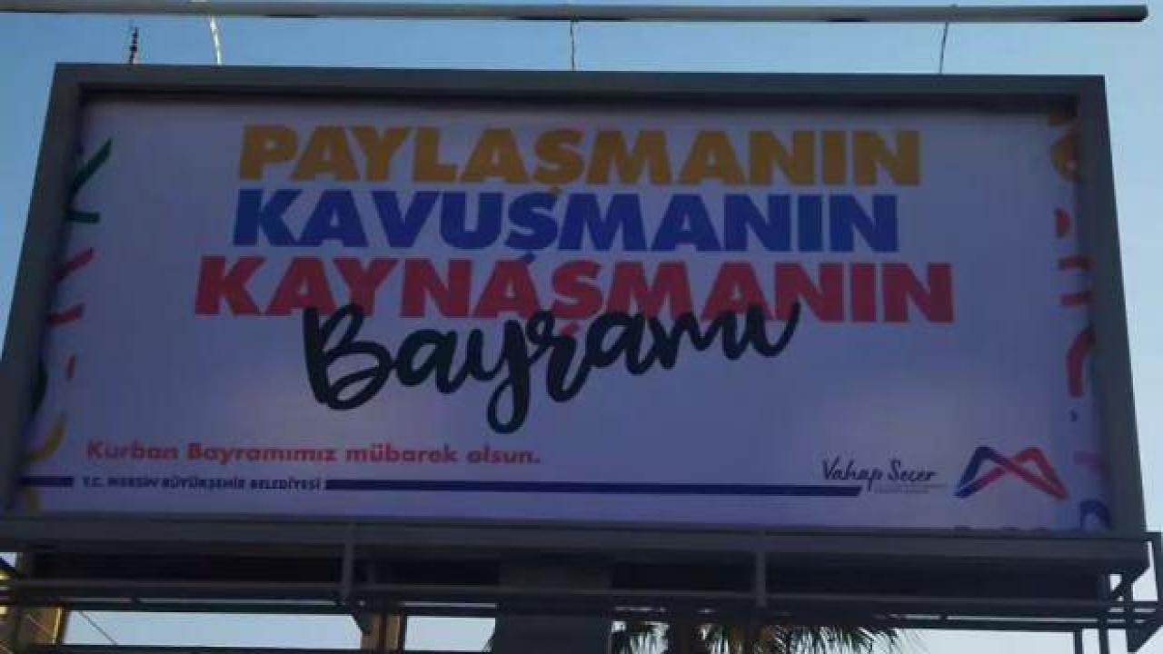 Mersin’de PKK sembolleriyle Kurban Bayramı kutlaması afişi!