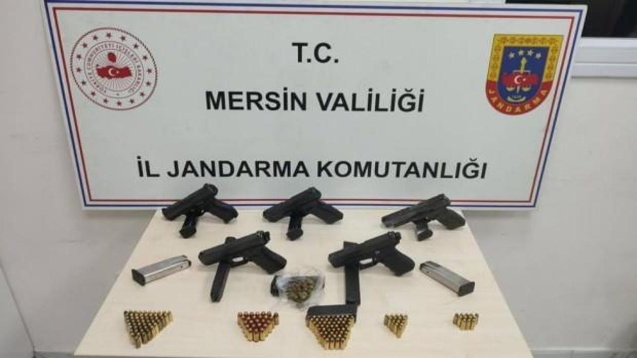 Mersin'de silah kaçakçılığı operasyonu: 5 gözaltı
